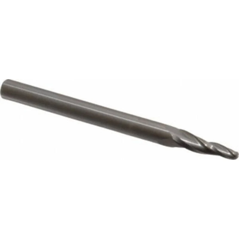 LMT Onsrud LP 1/8 Diam RH Solid Carbide 2-Flute Ball End Taper Upcut Spiral Router Bit Uncoated, 3/4 LOC, 1/4 Shank D...